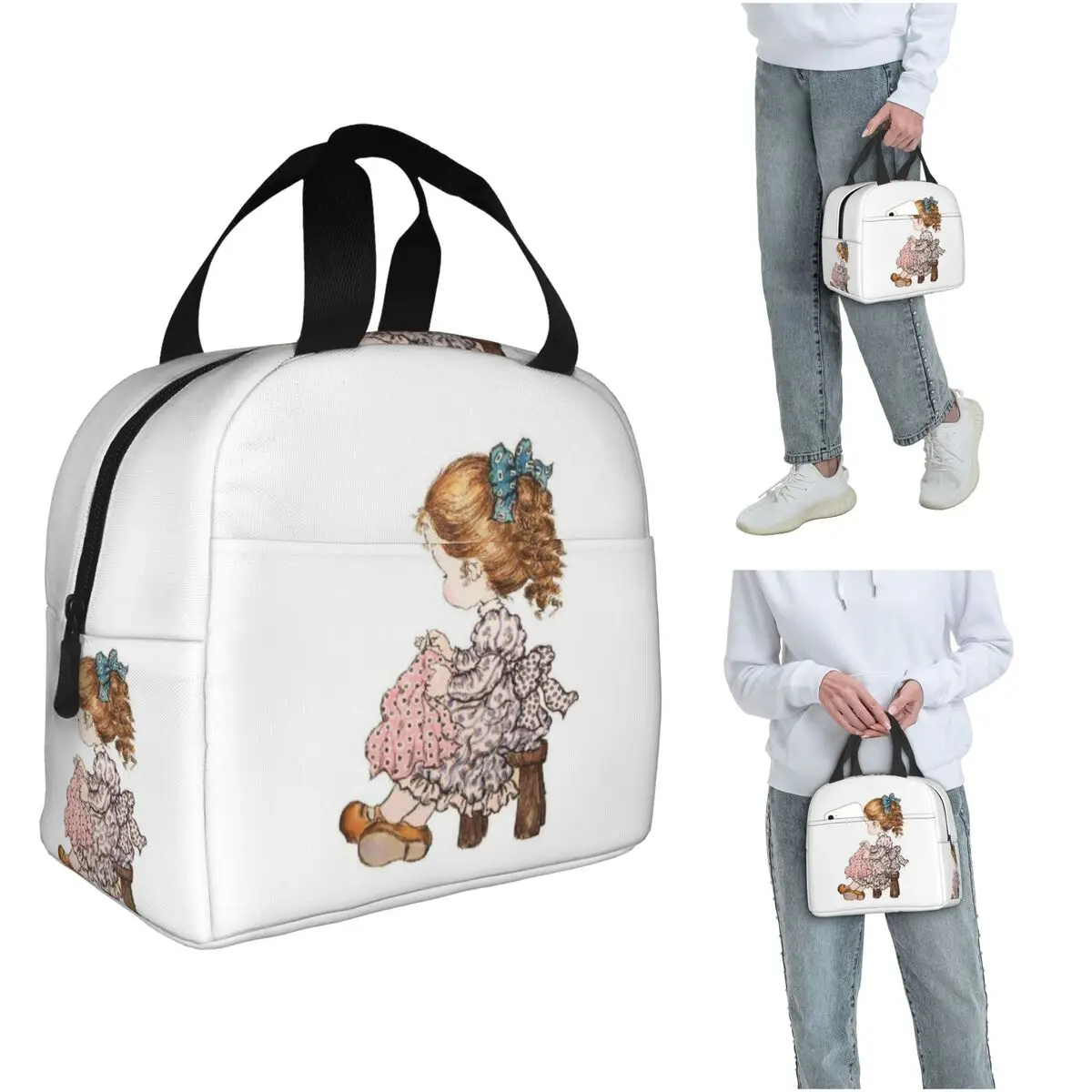 

Sarah Kay Swing Girl Insulated Lunch Bag for Women Office Cooler Thermal Food Box Tote Portable Lunch Boxes Container