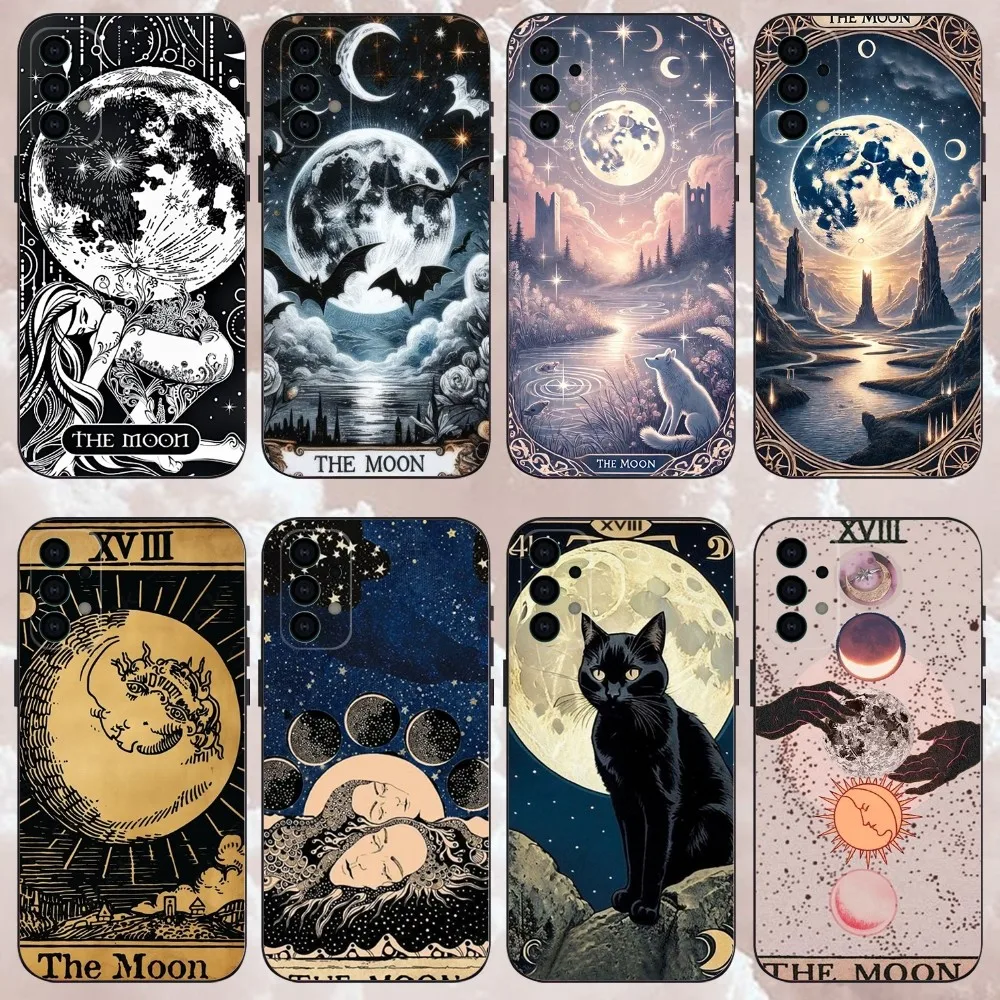 

moon Tarot Mystery totem Case Phone Case For Samsung Galaxy A13,A21s,A22,A31,A32,A52,A53,A71,A80,Soft Black Shell