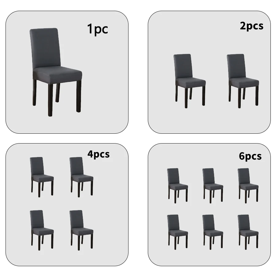 1 PC imitation milk silk elastic Chair Cover 14 Colors to choose dust-proof new look of chair easy to install & remove image 3