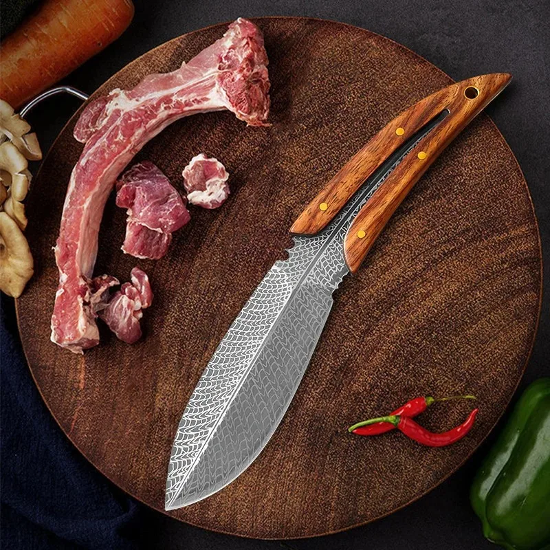 Handmade Forged Boning Knife Kitchen Cleaver Meat Fishing Sashimi Boning Butcher Knife for Fruit Vegetables Cooking