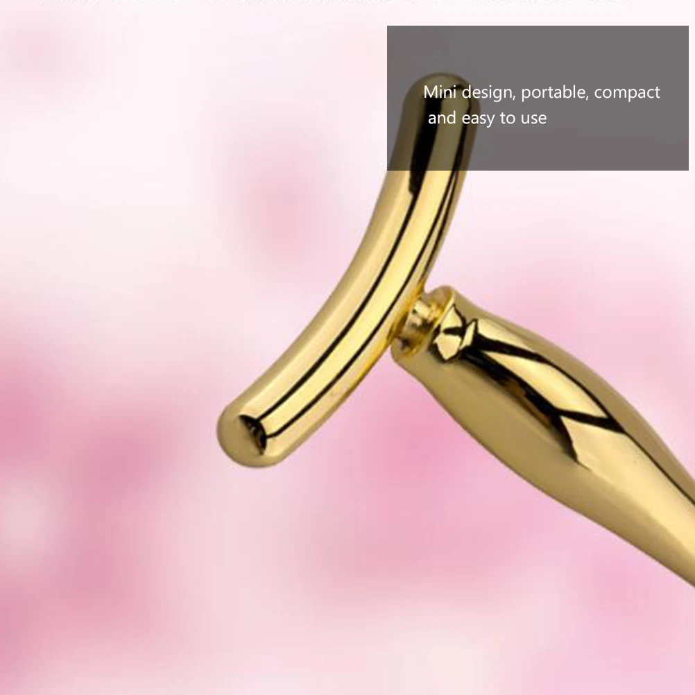 1セット アイマッサージローラー ダブルシェイプ フェイシャルマスクスプーン スキンケア用 ポータブル美容ツール メタルエッセンスバー フェイスマッサージ