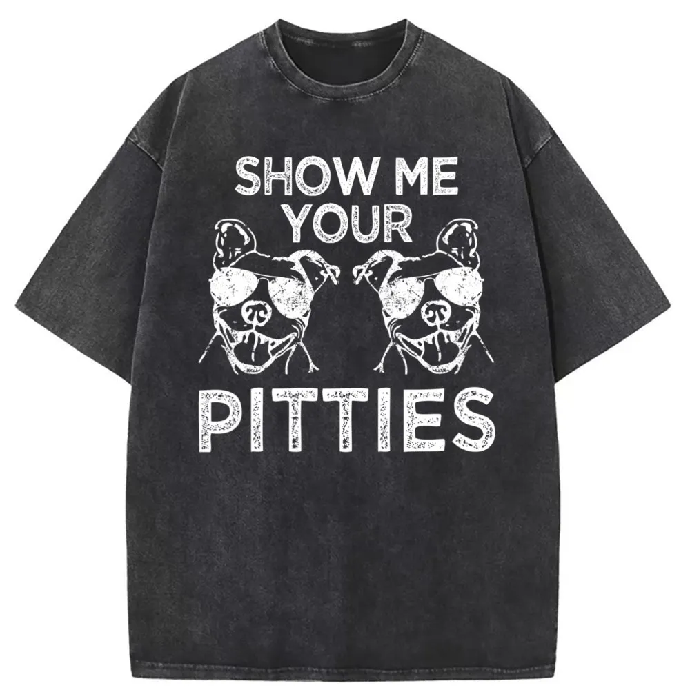 Show Me Your Pitties Pit Bull Faddish T Shirt for Men 2023 New Design Print Long Sleeve Men Sweatshirt Retro