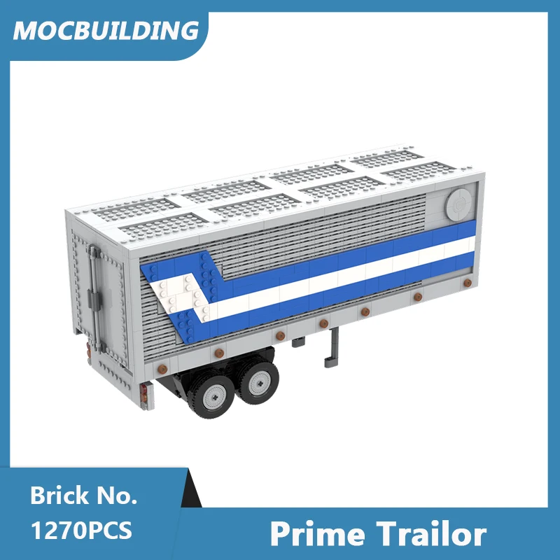 MOC Building Blocks 10302 Prime Trailer DIY zmontowane cegły Creative Truck Series zabawki dla dzieci prezenty bożonarodzeniowe 1279 sztuk