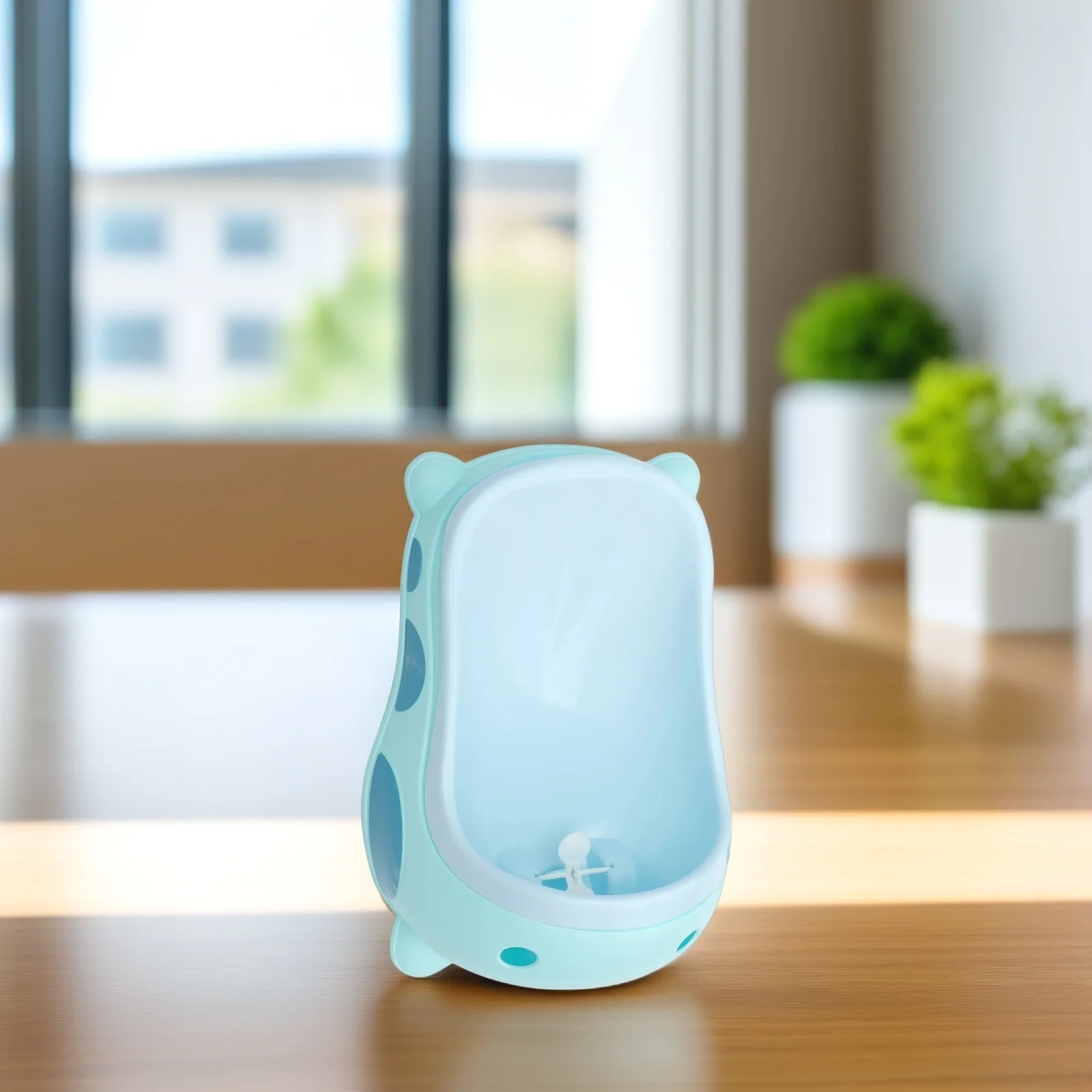 1 قطعة قعادة الأطفال الدائمة الأولاد تبول المدرب السماء الزرقاء مادة متينة سهلة التركيب فصل الأخدود البول