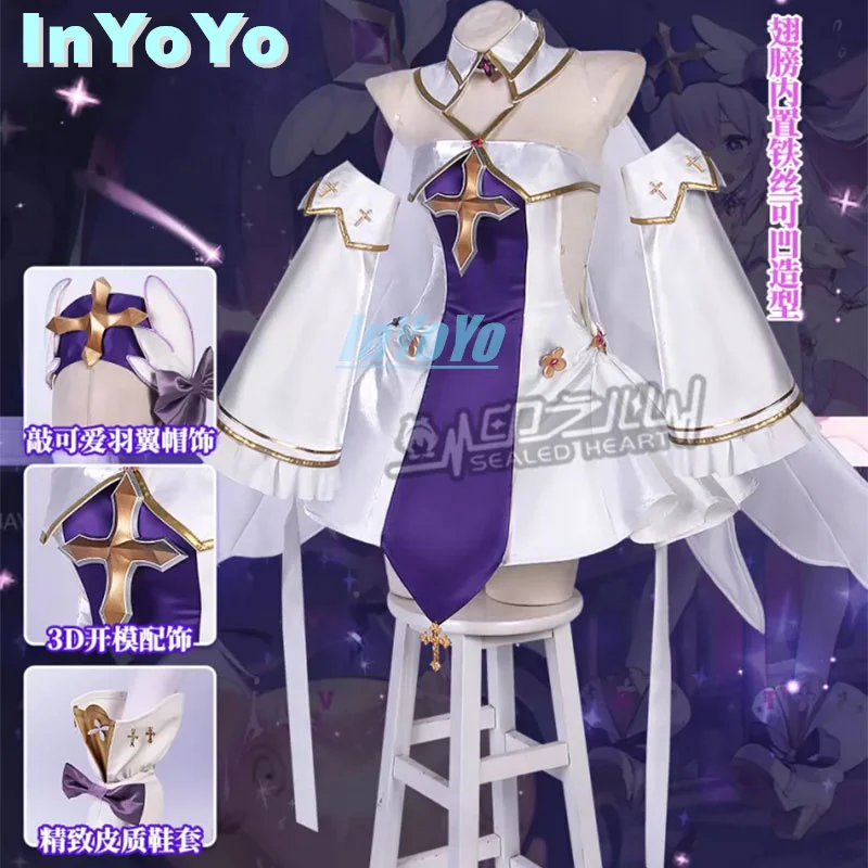 InYoYo HMS My Pure White Angel Cosplay Costume Azur Lane Women Lovely Dress Outfit Game Suit Halloween Carnival Outfit Uniform