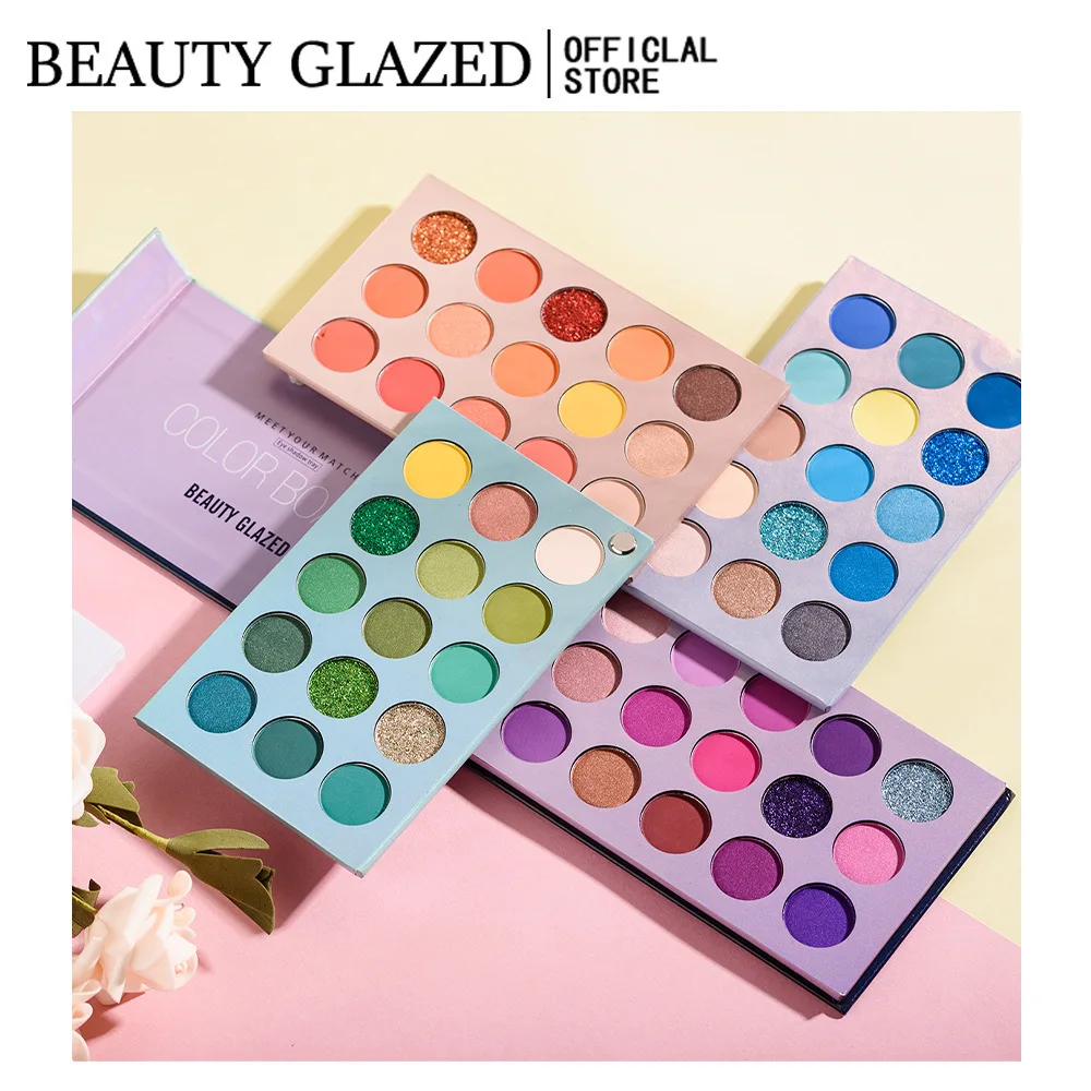 60 Color Eyeshadow Palette 4 in 1 Stereo Makeup Palette Set Highly Colored Glitter Shimmer Pearlescent Eyeshadow Makeup Kit