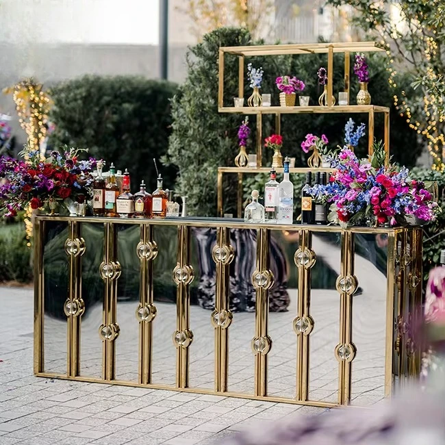 Bar Furniture Stainless Steel Cocktail Mobile Bar Station Bar Counter