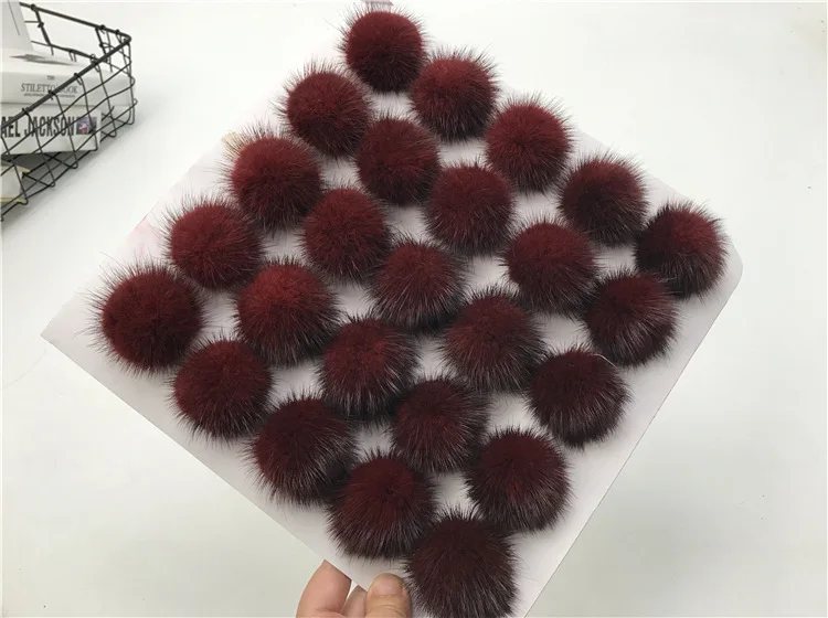 100pcs 4cm mink fur ball Embroidered Applique patches for clothing sewing women skirt  shoes patch garment  Diy decoration