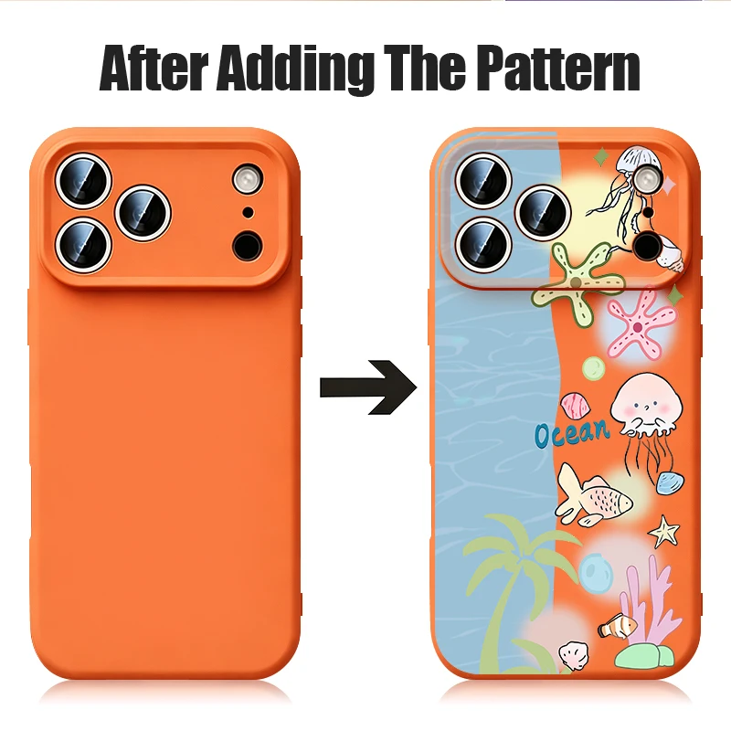 Magnetic Liquid Silicone Phone Case For iPhone 17 Pro Max 16 15 14 13 Pro Max For Magsafe Marine Animal Iron Circle Soft Cover view 6