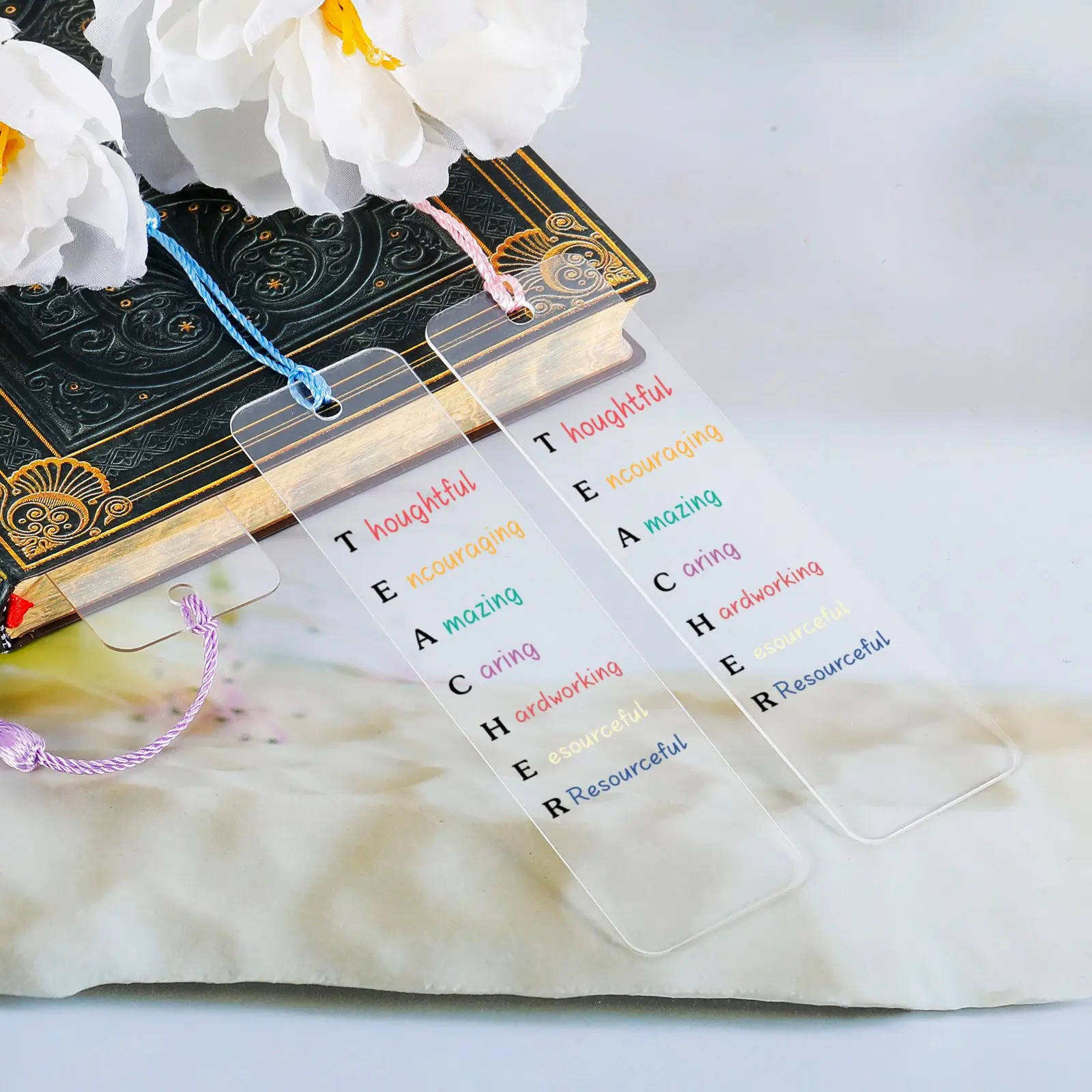 Personalized Acrylic Colorful Book Mark Thanks Gift Teacher Bookmarks Appreciation Gift for Teacher Graduation Ceremony Presents