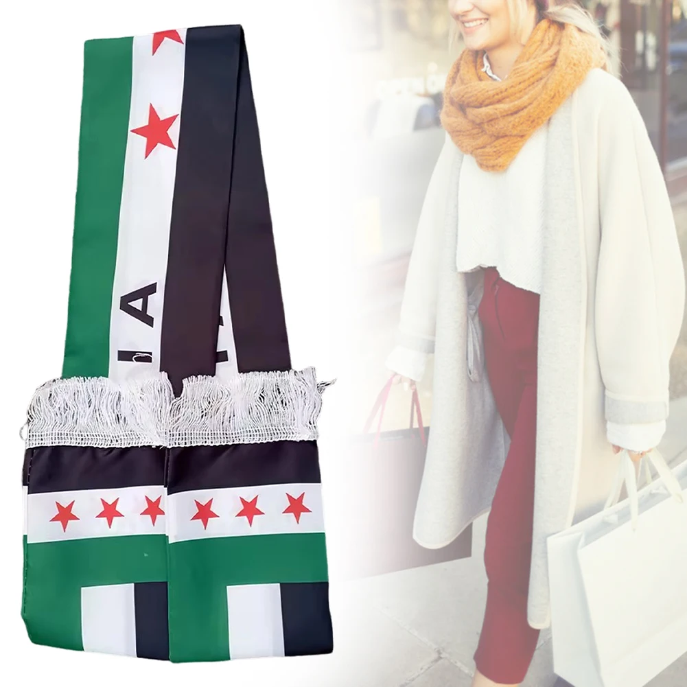 Syria Flag Scarf For Adults The Syrian Arab Republic Syrian Shawl For Daily Wear