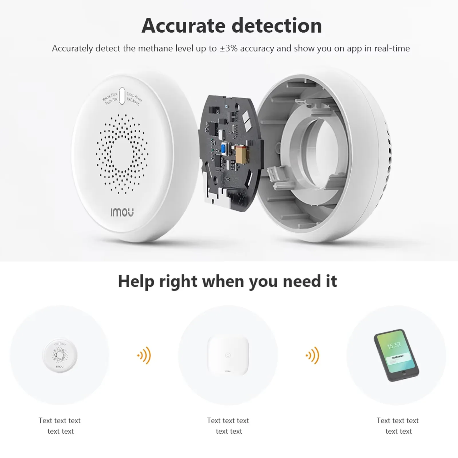 Rilevatore di fughe di gas Imou Rilevatore di gas digitale naturale Sensore di combustibile Protezione allarme domestico Smart ZigBee Monitor Remoto Contorl