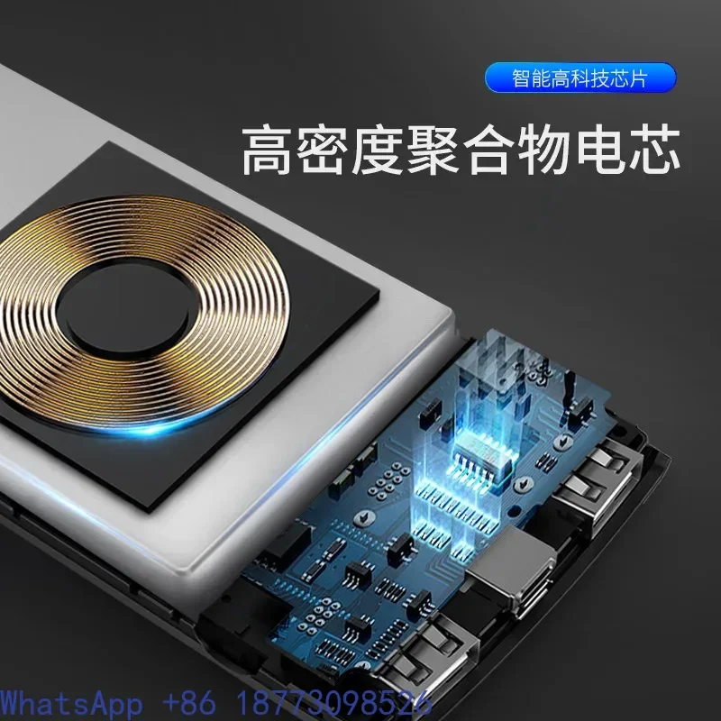 

Беспроводное зарядное устройство WST Мобильное зарядное устройство 10000 мА Ультратонкий портативный мобильный источник питания 2-в-1