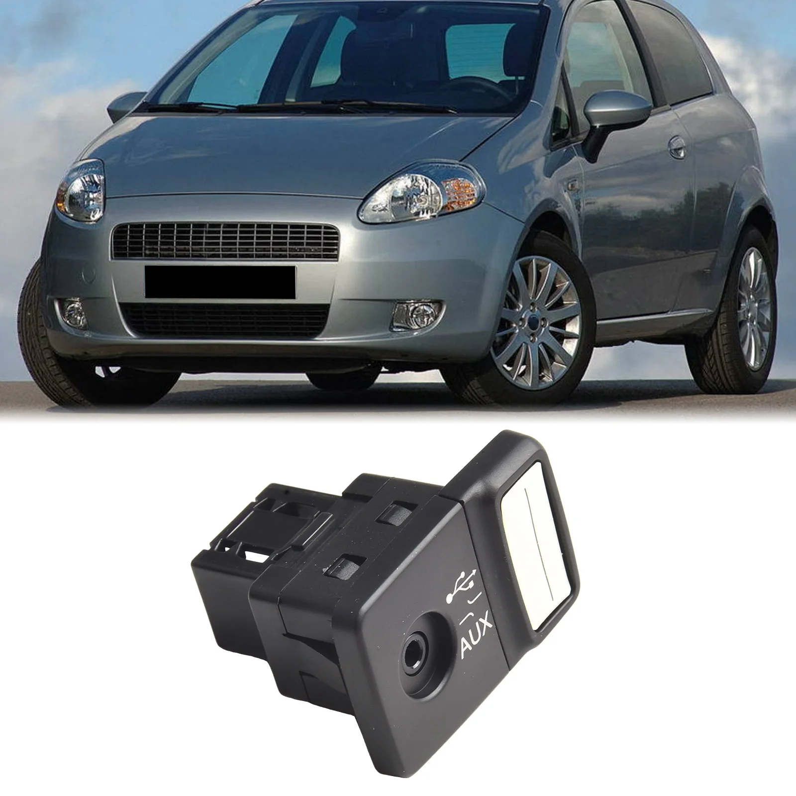 USB Media Player AUX Socket 735547937 For Fiat For Punto 2010- For Panda 2012- For Doblo 2009-2015 For 500 For Abarth 2008