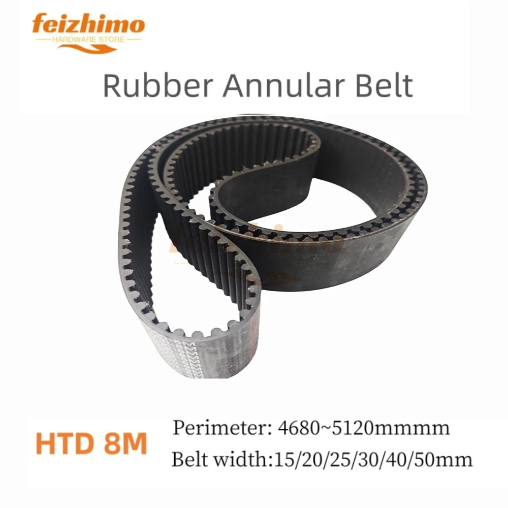 

FeiMo HTD 8M Synchronous Belt Has Circumference Of 4680~5120mm Width Of 15/20/25/30/40/50mm High Torque Rubber Synchronous Belt