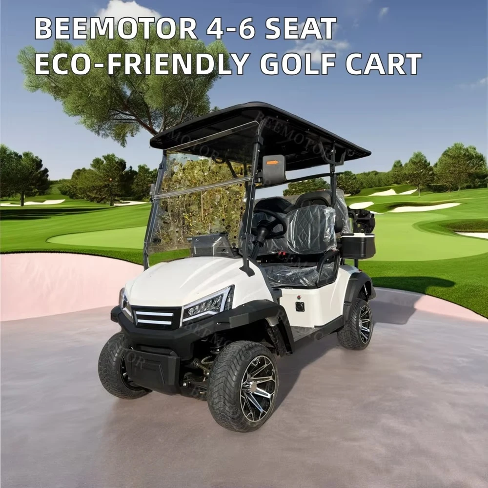 

Commercial 6 Seater Electric Sightseeing Car, 4WD Golf Course Utility Cart, Battery Powered Golf Buggy for Resort Scenic Spot