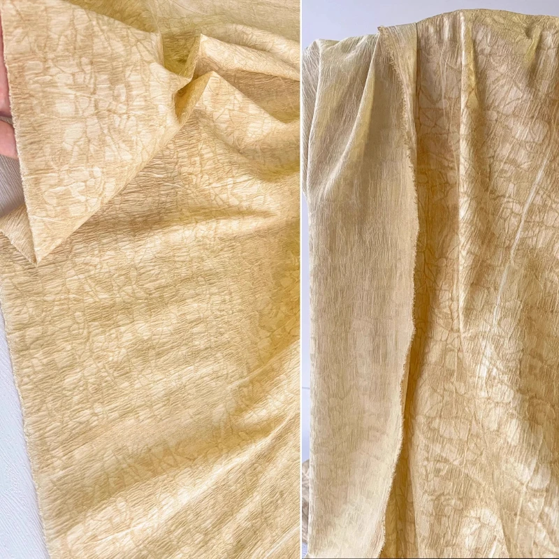 

Креповая ткань с вышивкой для дома, ручная работа, принт с потрескиванием, китайский стиль, Cheongsam, платье «сделай сам», кардиган, праздничный дизайнер, материалы для рукоделия