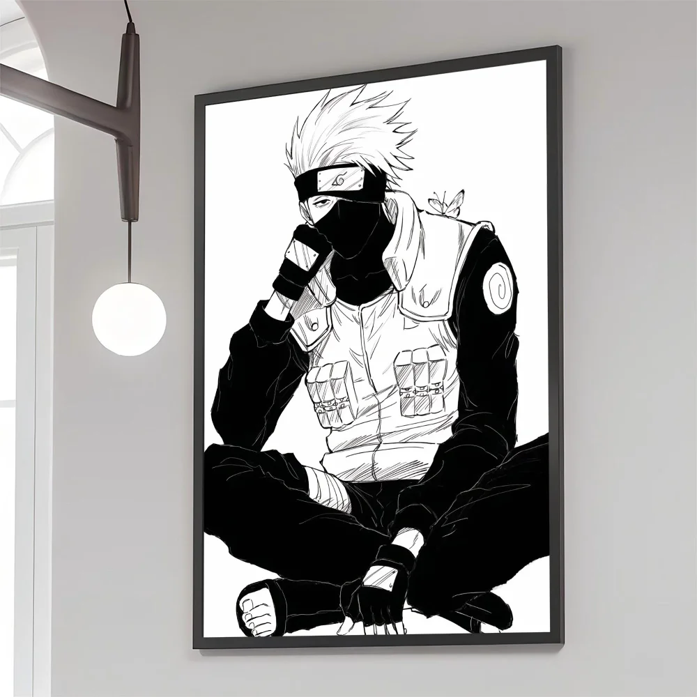 1PC NARUTO Hatake Kakashi Poster Movie Sticky Posters Retro Kraft Paper Sticker DIY Room Bar Cafe Aesthetic Art Wall Painting