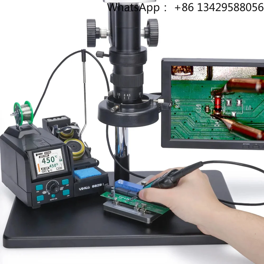YIHUA 982D-I Rapidly Heating Soldering Iron Station C120 Hot Tweezers Iron Handle Electronic Precision Rework Soldering Station
