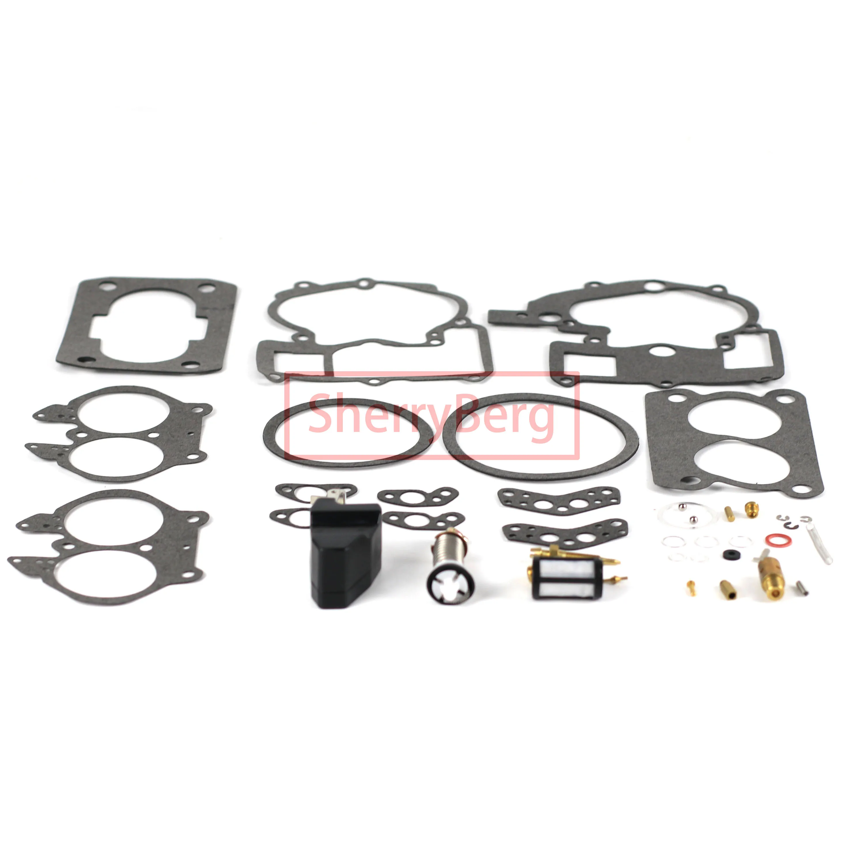 SherryBerg Carb Carburettor Repair Kit For Carburetor 3302-804844002 Rebuild Kit For Mercruiser Marine 2Barrel 3.0 4.3 5.0