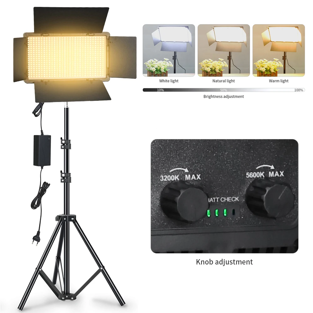 U800 Photo Light LED Photo Studio Light Camera Phone Video Recroding Panel Lamp LED Vdieo Light for YOUTUBE Tiktok LIVE 50W