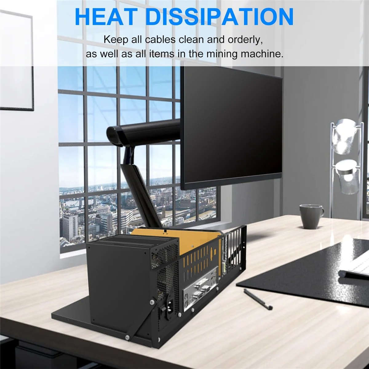 High-End-Mining-Rahmen-Mining-ETH-Motherboard-Halterung, verdicktes Bitcoin-Mining-Rig-Gehäuse, unterstützt ITX/Mini ATX für 8 GPU (ATX)