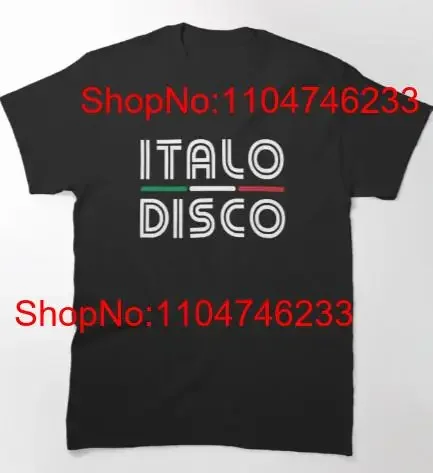 تي شيرت Italo Disco Classic تي شيرت عتيق مغسول مريح ملابس الشارع الشهير للجنسين قليلاً ناعم كاجوال للارتداء اليومي