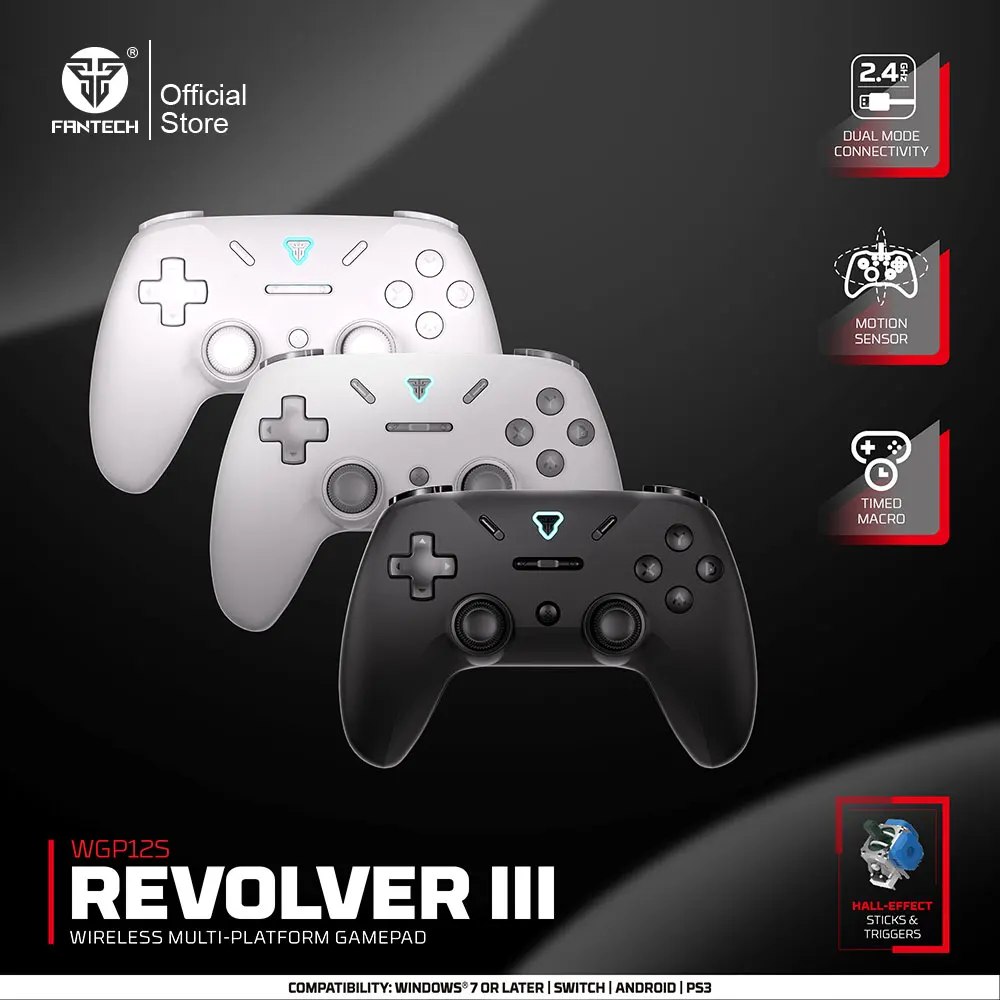 fantech-revolver-iii-wgp12s-ゲームコントローラー-1000hz-ワイヤレスゲームパッド-ホール効果トリガーとジョイスティック-ジャイロスコープ-マクロコントローラー
