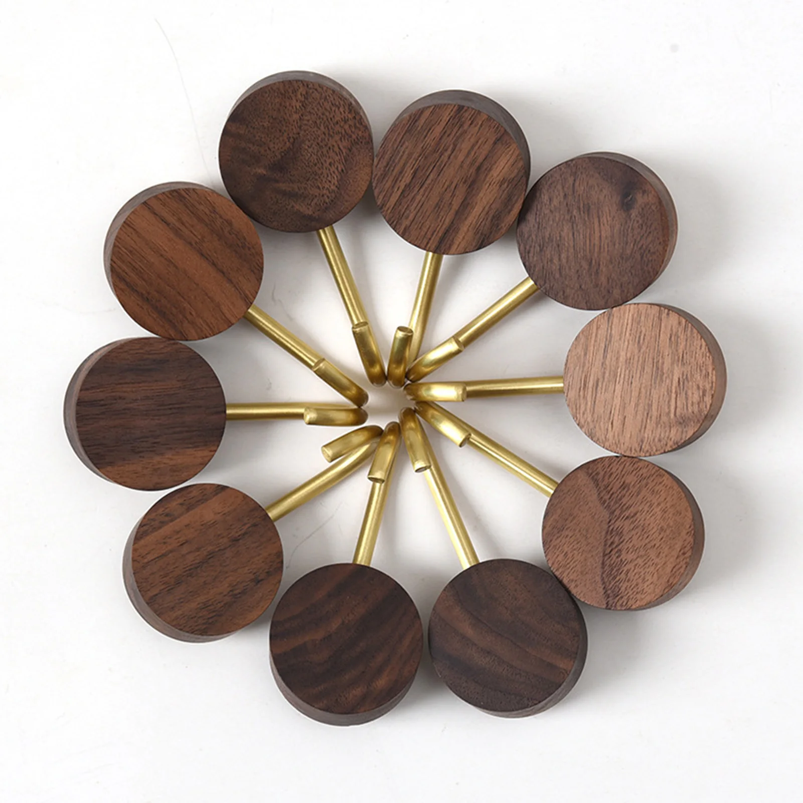 

Wall Mounted Organizer Hook Vintage Wooden Storage Hook Non Perforated Strong Load-bearing Storage Hook For Bathroom Kitchen