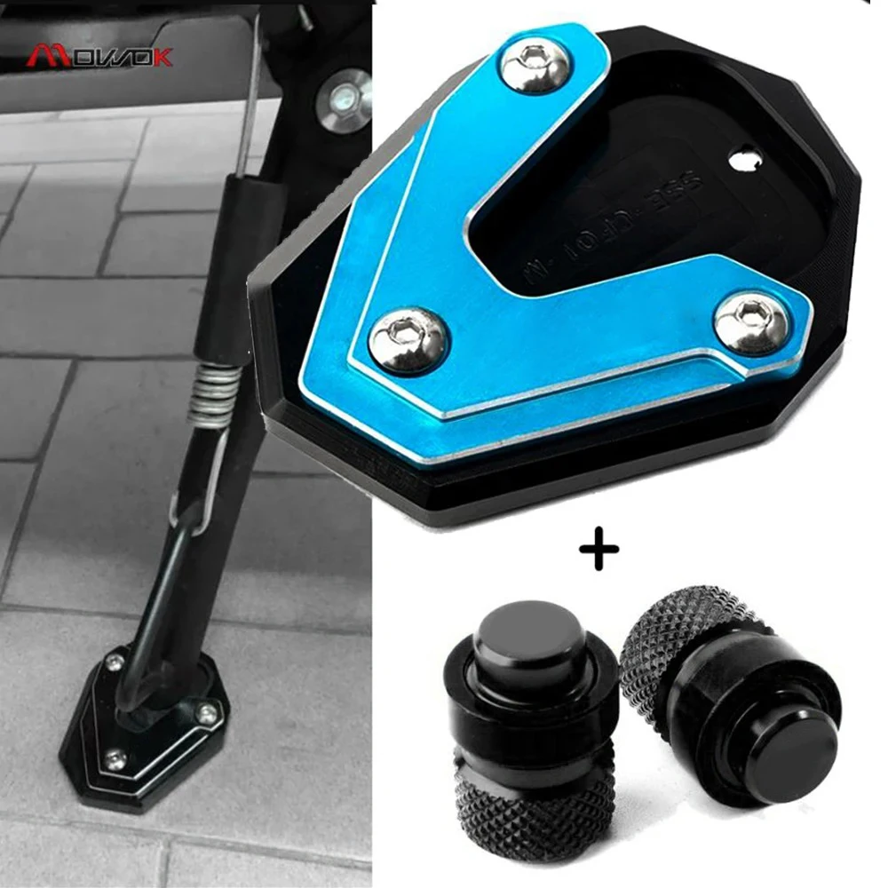 For cfmoto 650MT 800MT 650TR-G 650 TR-G TRG Motorcycle CNC Tire valve caps Kickstand Foot Side Stand Extension Pad 650 MT 800 MT