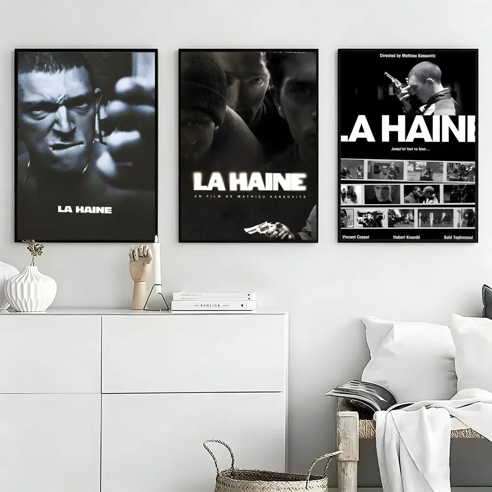 La Haine 1995 Movies Prints The Hate  Poster Self-adhesive Art Waterproof Paper Sticker Coffee House Bar Room Wall Decor
