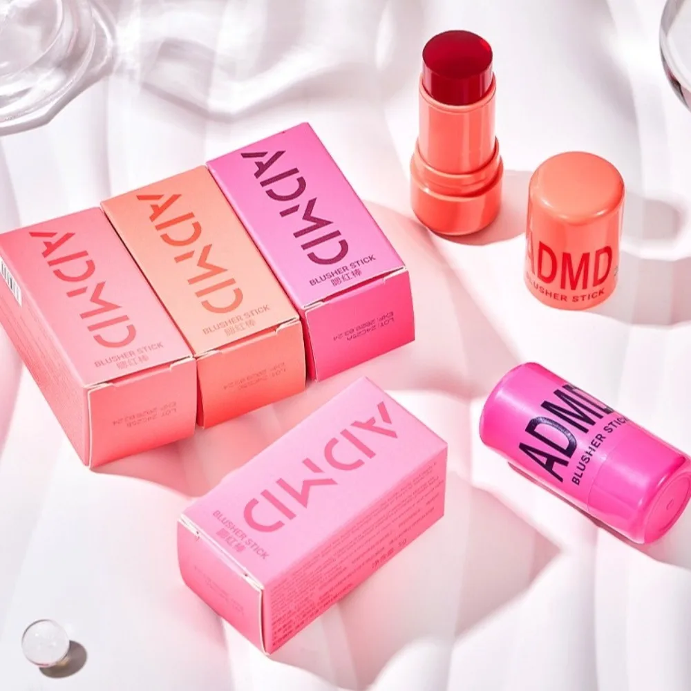 2PCS 4 Colors Multi-Use Lip Gloss Fashion Long Lasting Formula Facial Contour Rouge 3-in-1 Design Matte Finish