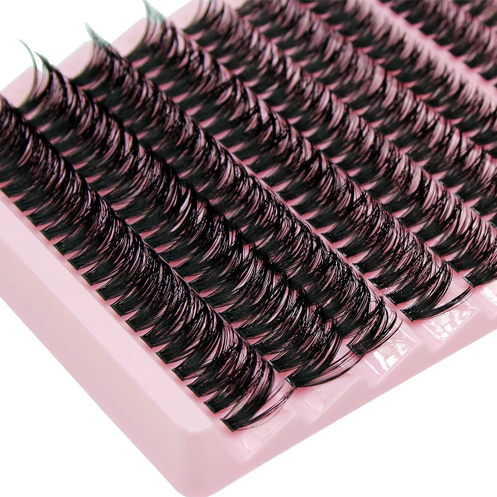 Super Mazzo 200 pz Maga Volume 60D Estensione Ciglia Cluster Ciglia Fascino Stile Strumento di Trucco Ciglia Finte Volume Russo