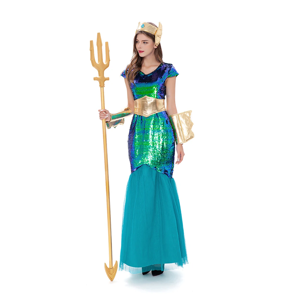 Neues Königinnen-Prinzessinnen-Kostüm Super Damen-Kostüme Erwachsenen-Meerjungfrauen-Prinzessinnen-Kostüm für Halloween Karneval Faschingskleidung – Detail 6