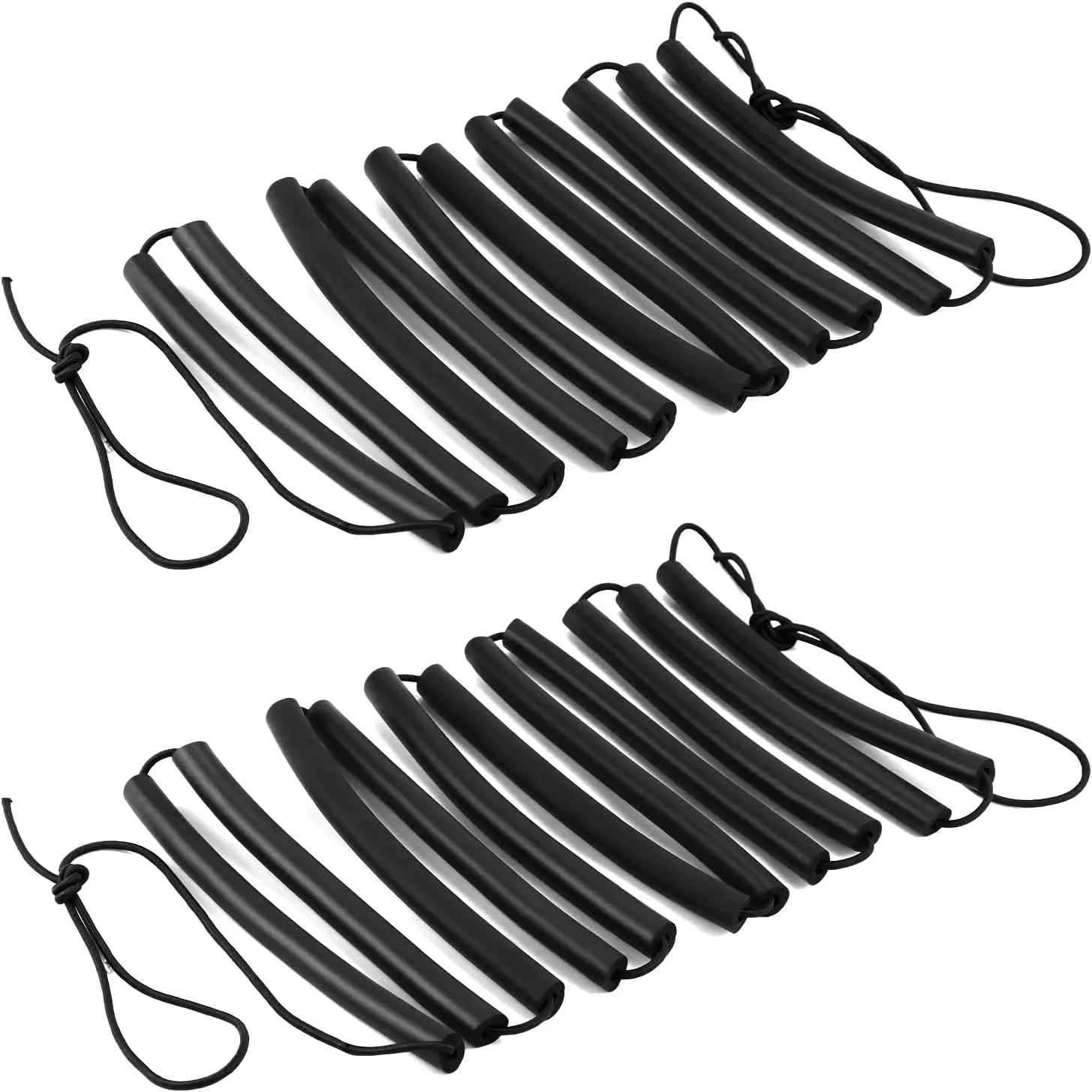 QWORK High Jump Training Equipment, 2 Pack 9.9 ft Bungee Elastic Crossbar, Foldable Gymnastics Bar, for High Jump Practice, Trac