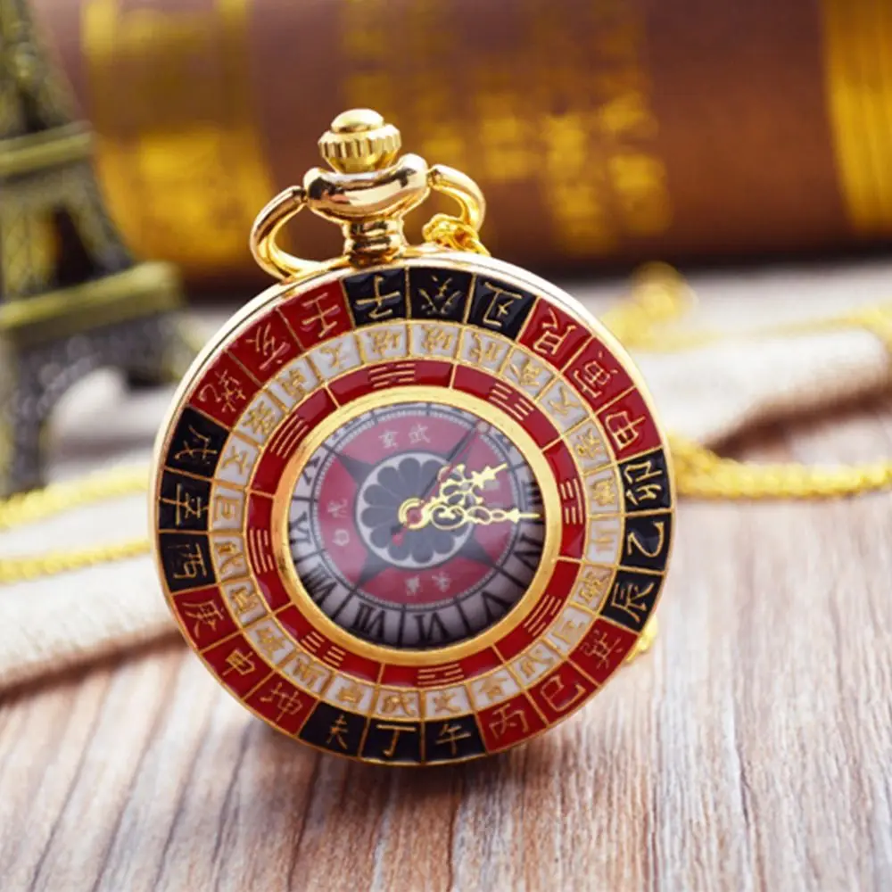 New Case Surface Open Compass Watch Belt Chain Luxury Retro Watch Pocket Watch Gift