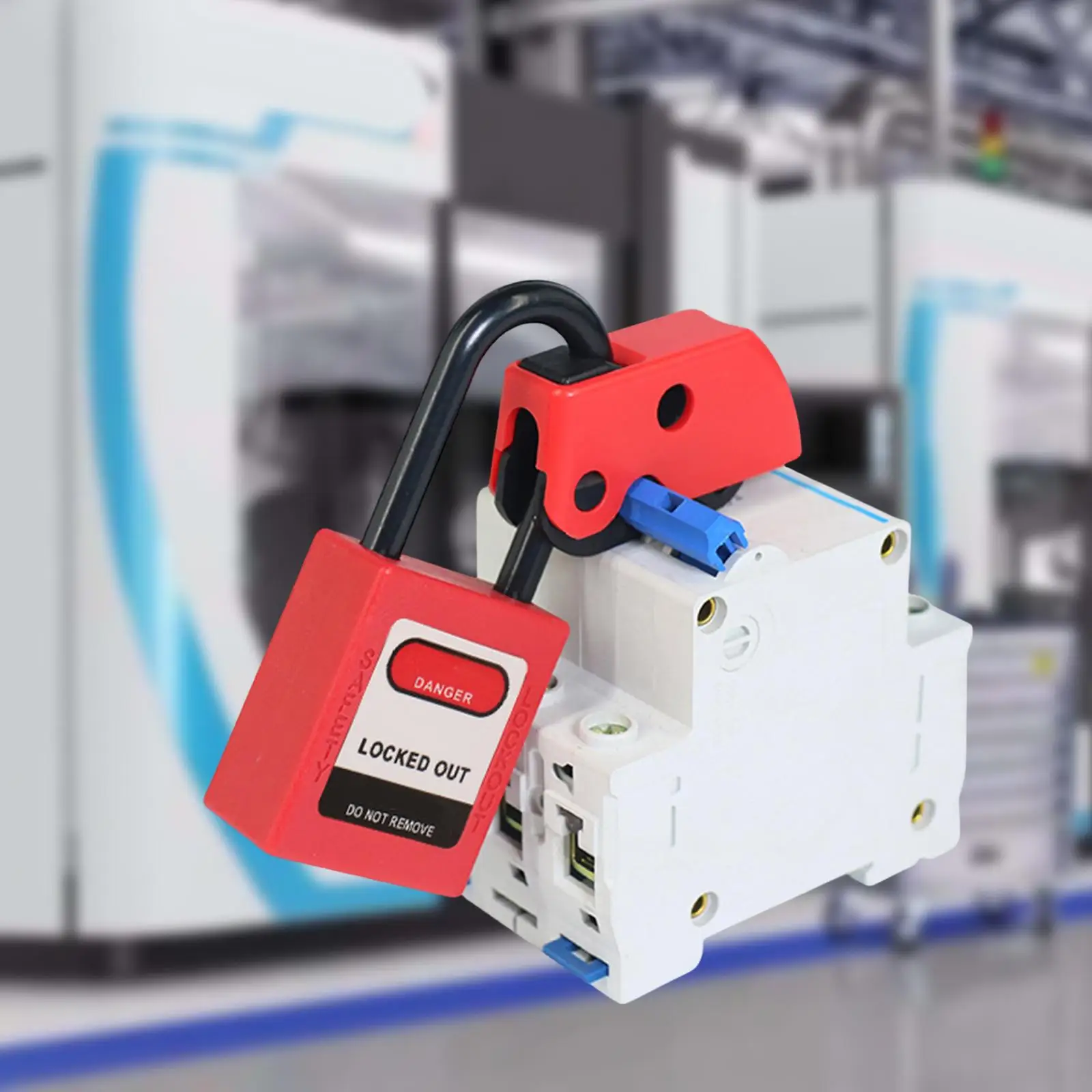 Clamp on Electrical Circuit Breaker Lockout Universal Lock Secure Device for Factory Motor Circuit Breaker Application