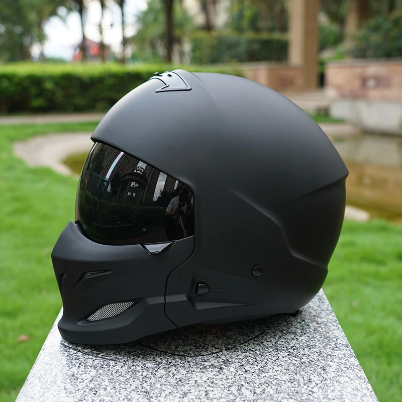 

Retro Motorcycle Helmet, Full-Face Helmet, Electric Motorcycle Helmet, Men's and Women's Safety Helmet, Summer All-Season Scorpion Helmet Combination Half Helmet