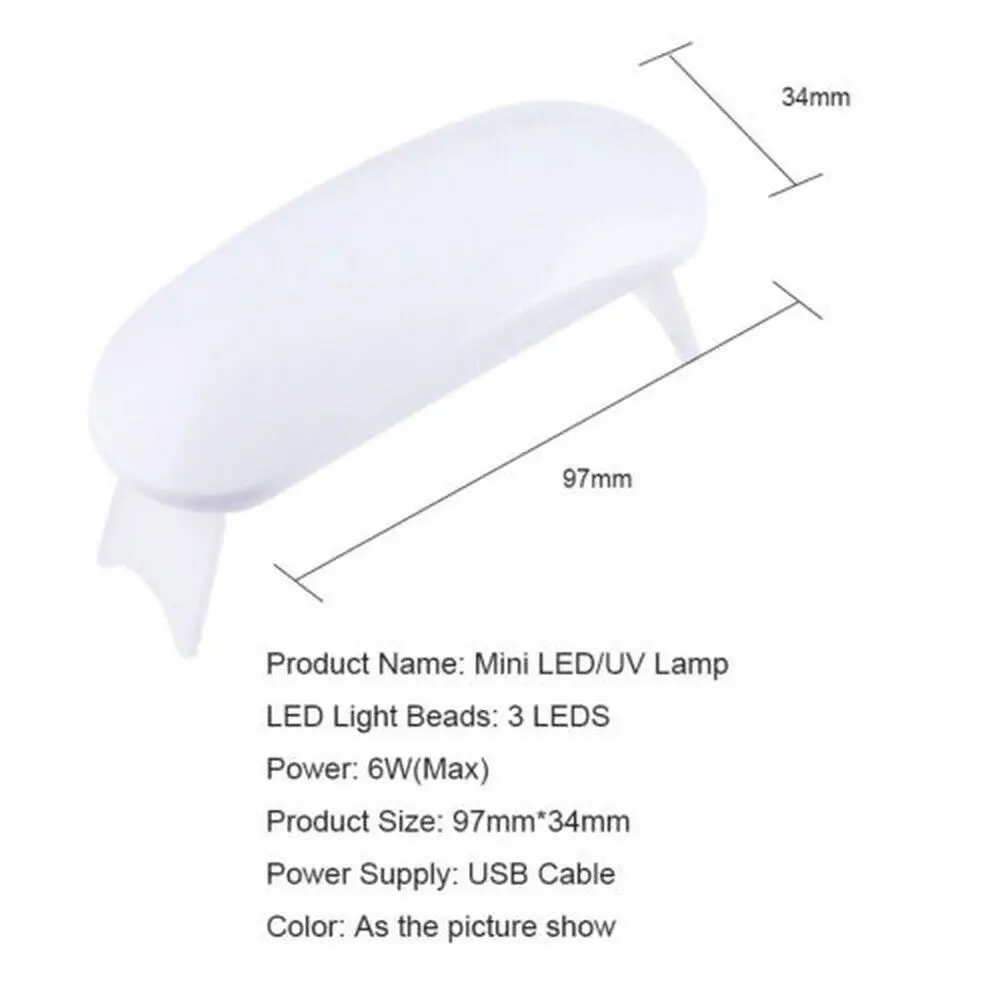 Mini lampe LED UV portable pour manucure, machine à polymériser le vernis gel, sèche-ongles, souris, luminothérapie