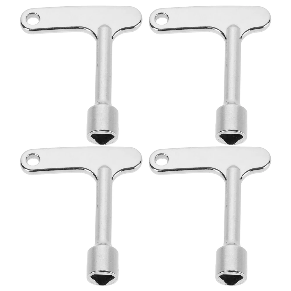 

4Pcs Durable Metal Triangle Key For Outdoor Garbage Bin Trash Can Lid Lock Electrical Cabinet Panel MultiPurpose Utility Keys
