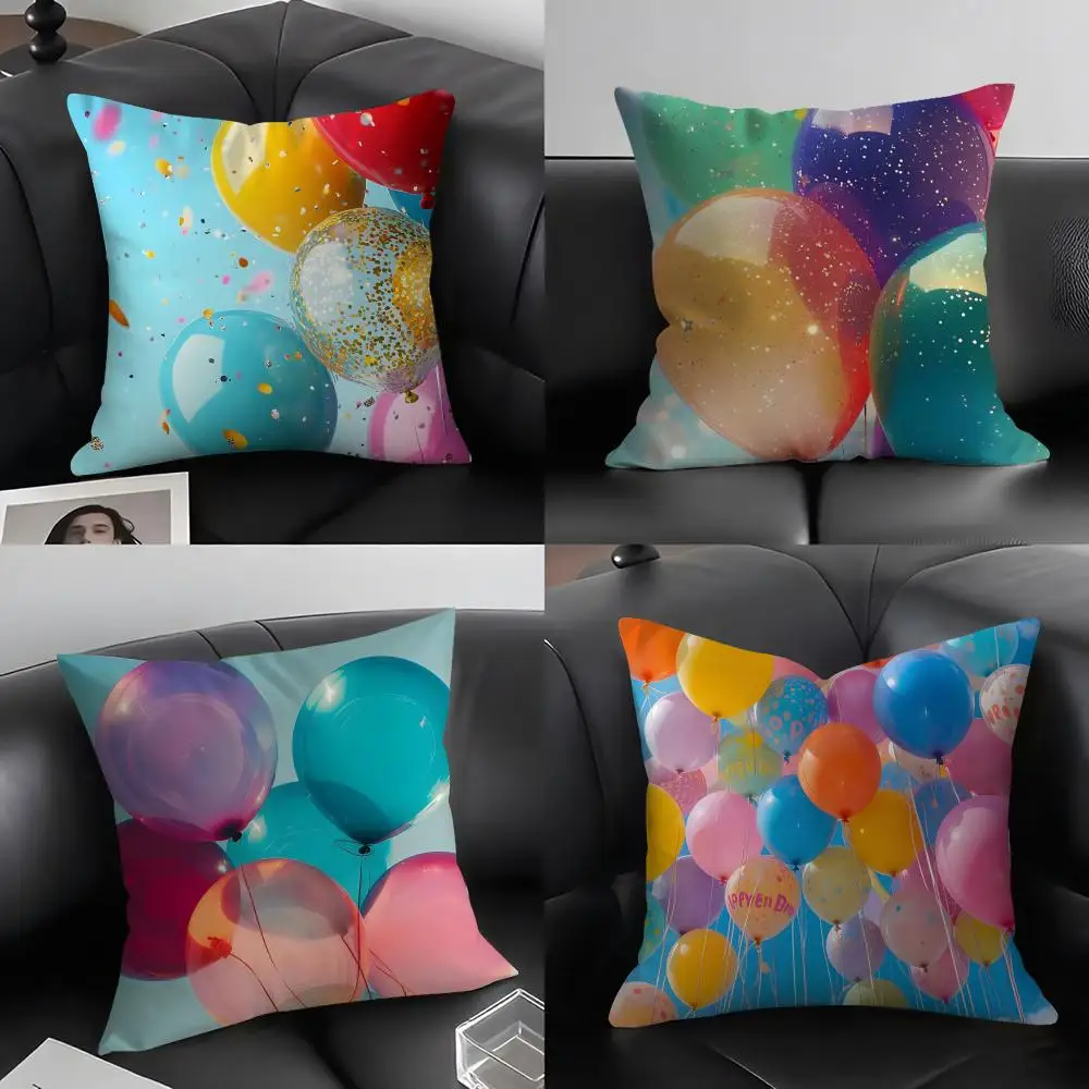 Balloon Fashion Cushion Cover Pillowcase Ultra Soft Skin Friendly Fabric Cloud Like Comfort & Concealed Zipper