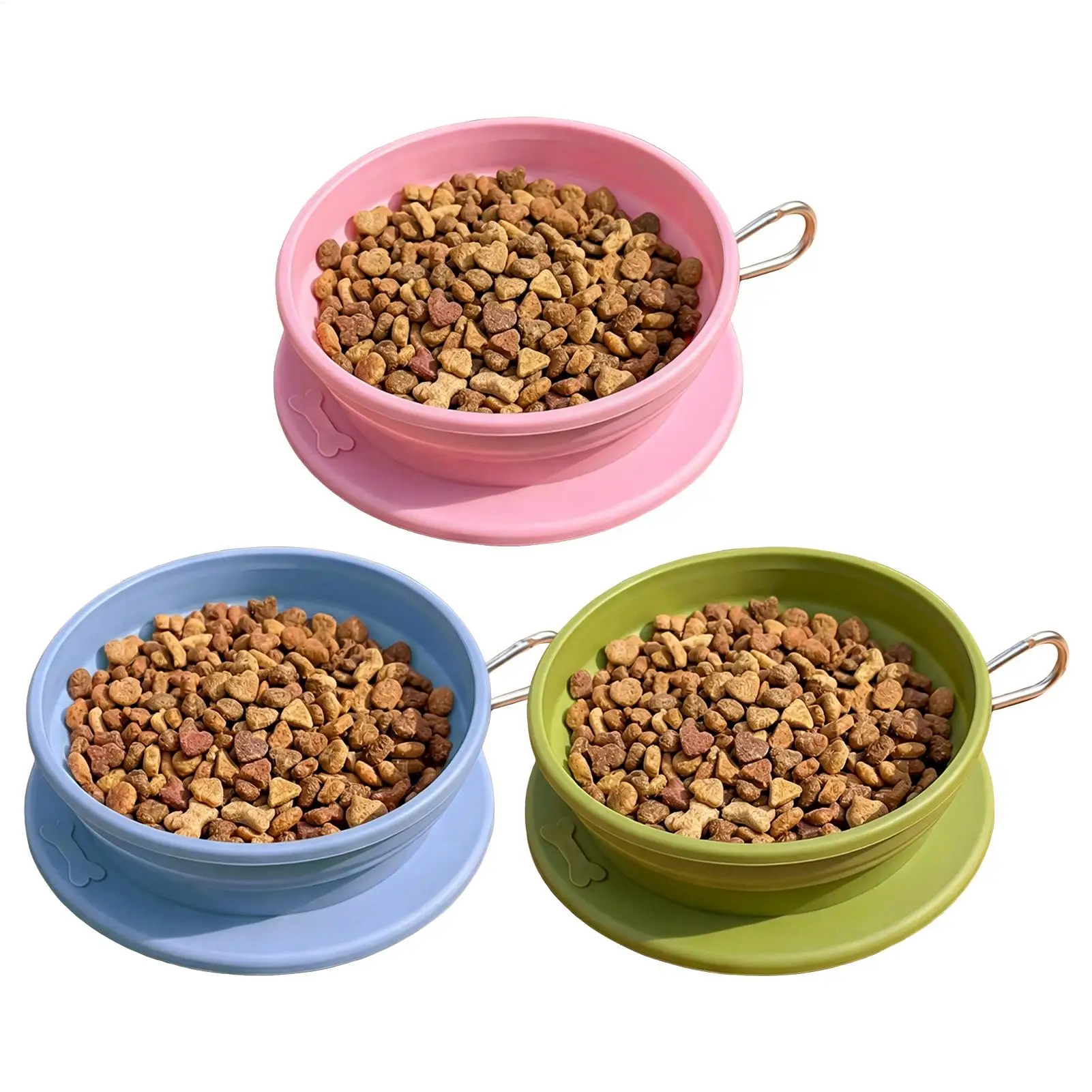 Portable Pet Food Bowl  Cat and Dog Food Pet Silicone Foldable Bowl Portable Travel Outdoor Water Food Bowl Pet supplies