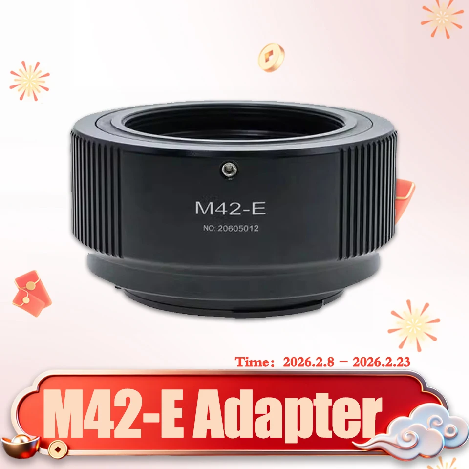 

M42-E Camera Lens Adapter for TTArtisan 100mm F2.8 250mm F5.6 Reflex M42-mount Lens Accessories to Sony E Mount A7RIII NEX-4