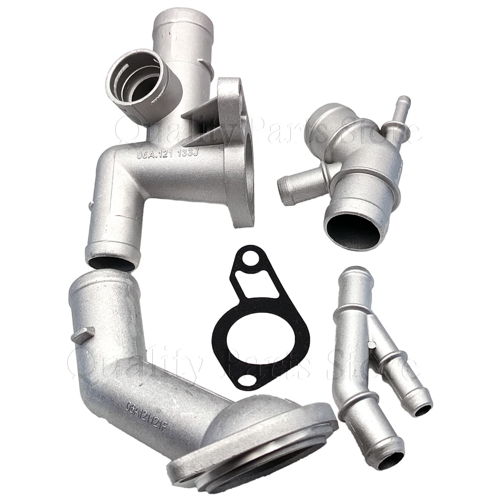 Coolant Flange Pipe Water Hose Connection Connector Upgrade Kits For VW Golf MK4 1.8T Audi A3 TT 1.8T 06A121132A 06A 121 133 C