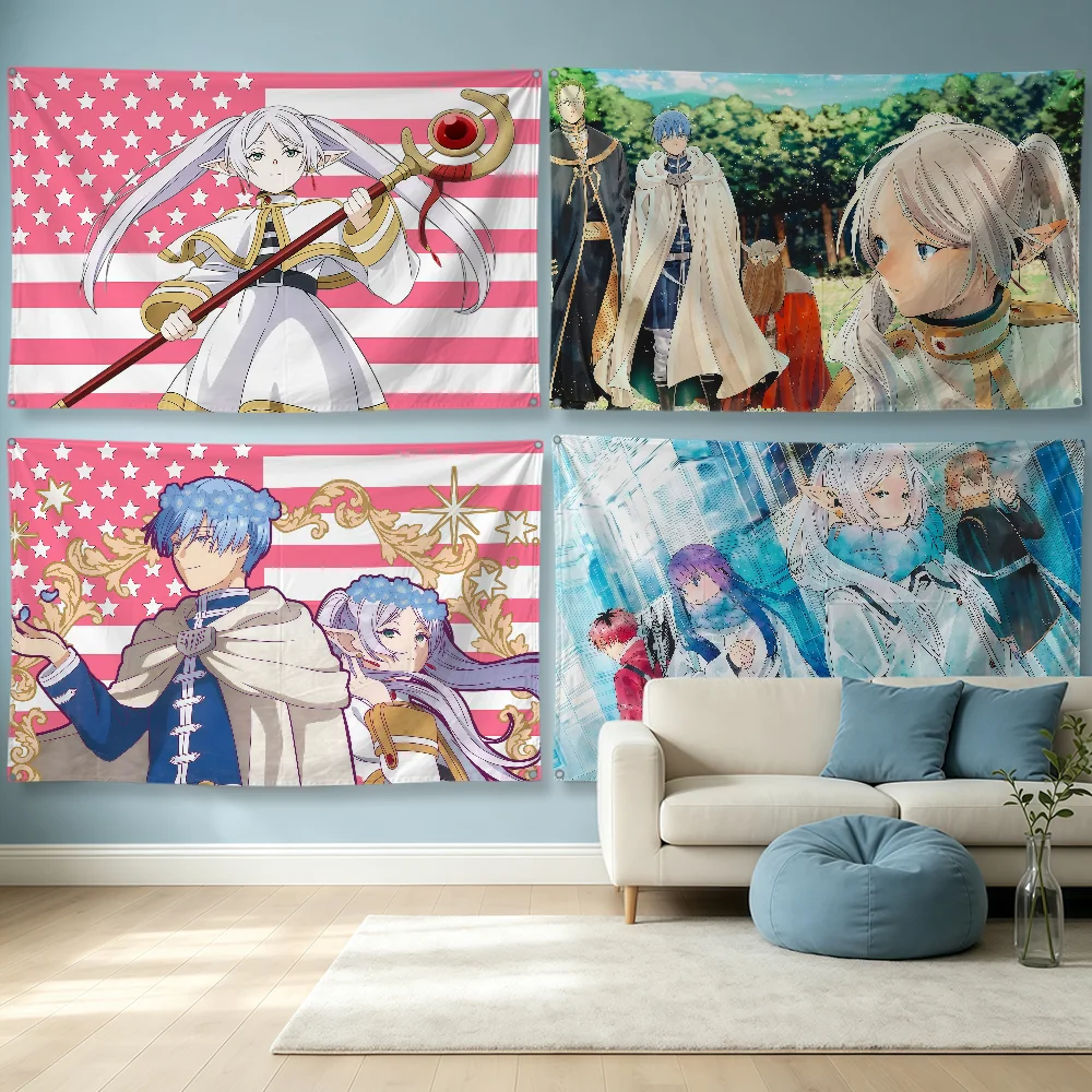 Outdoor Camping Wallpaper - Bendera Anime Lucu F-Frieren, Terbuat dari