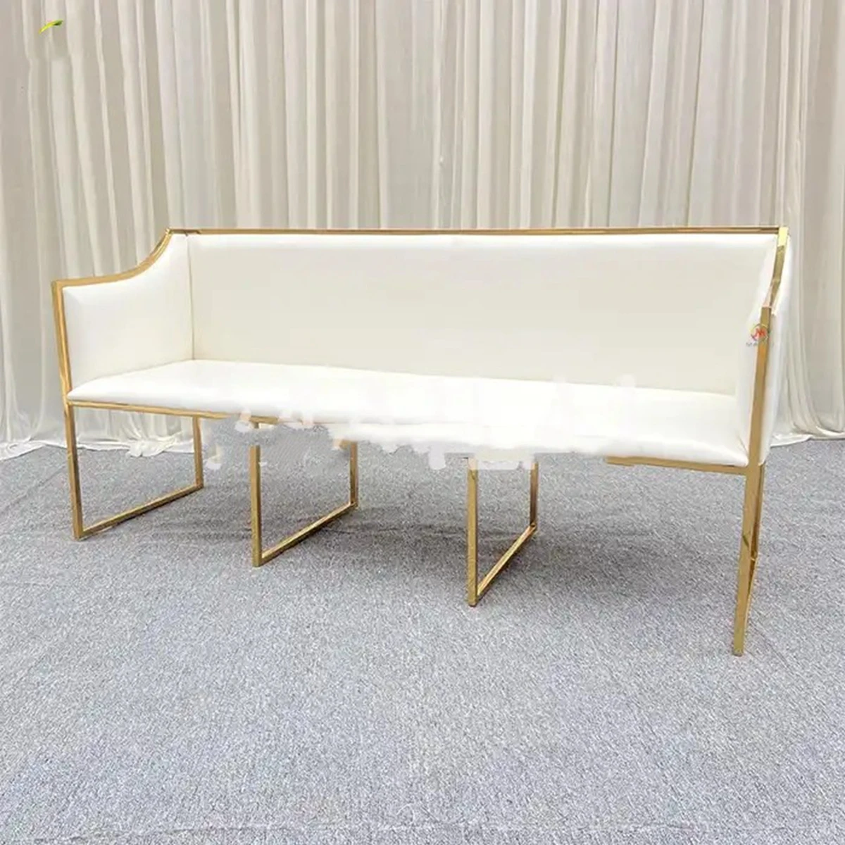 Sofá de lujo para decoración de boda, silla de novio y novia, de acero inoxidable, para recepción de eventos, 1 piezas/152