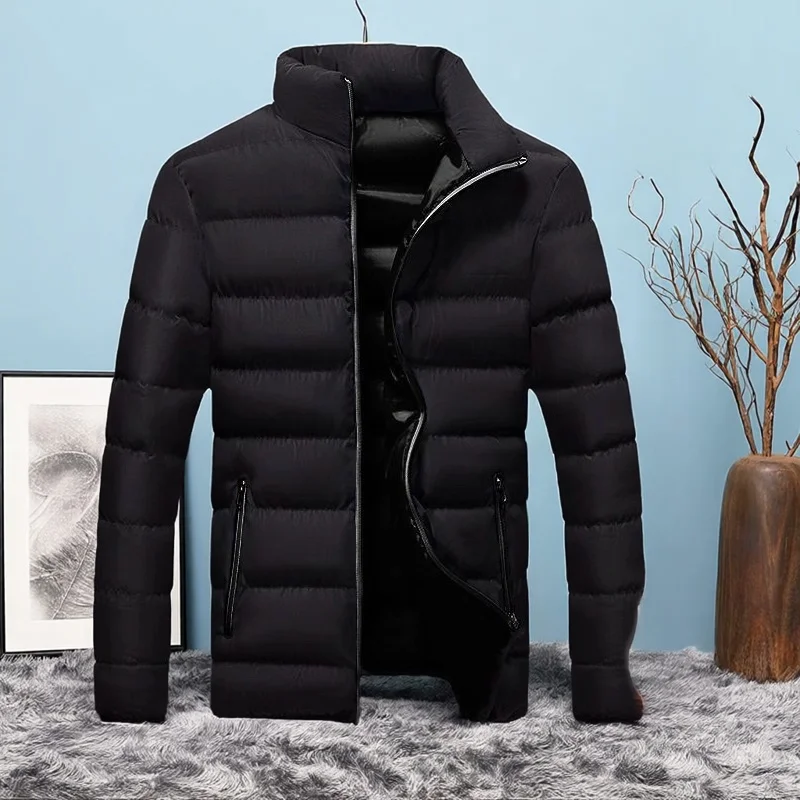 

Men's Short Thickened Warm Cotton Jacket Youth Style Fashionable Casual Inner Wear All-Match Outerwear for Autumn Winter