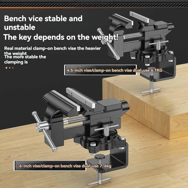 

Multi-functional Heavy Duty Bench Vice Household 4.5 Inchs 6 Inchs Table Tiger Table Pliers Old Flat Mouth Jig Table