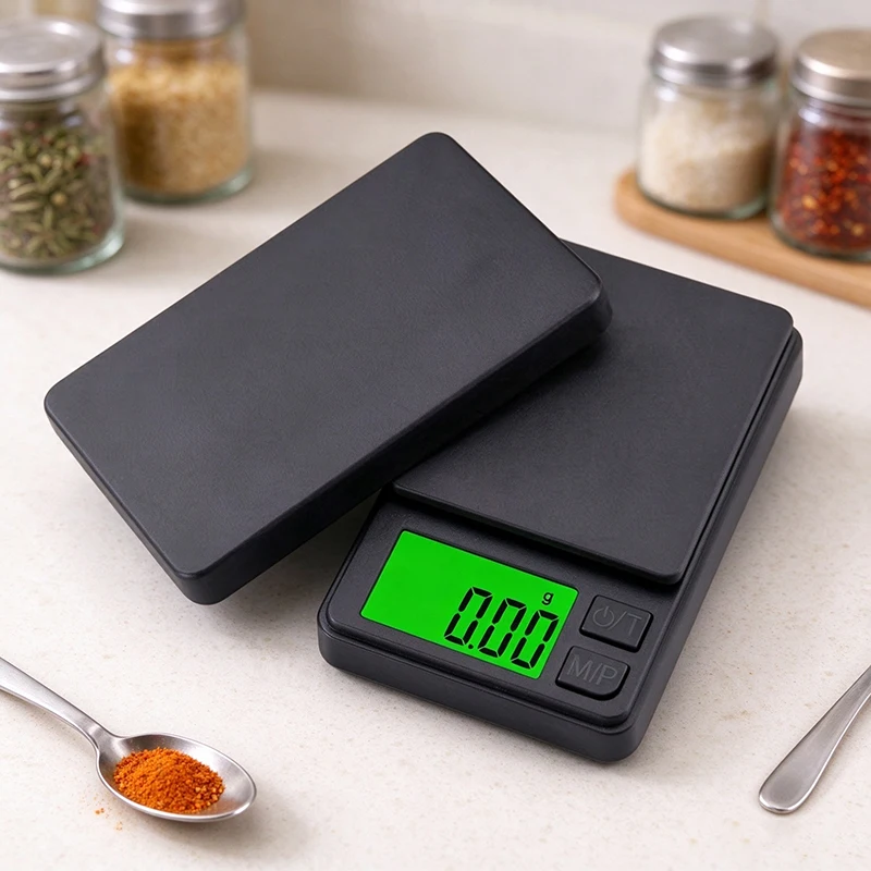 Premium High Accuracy 0.01g Digital Gram Scale, Mini Portable Pocket Scale with Green Backlit LCD, Multi-Unit Tare for Daily Use