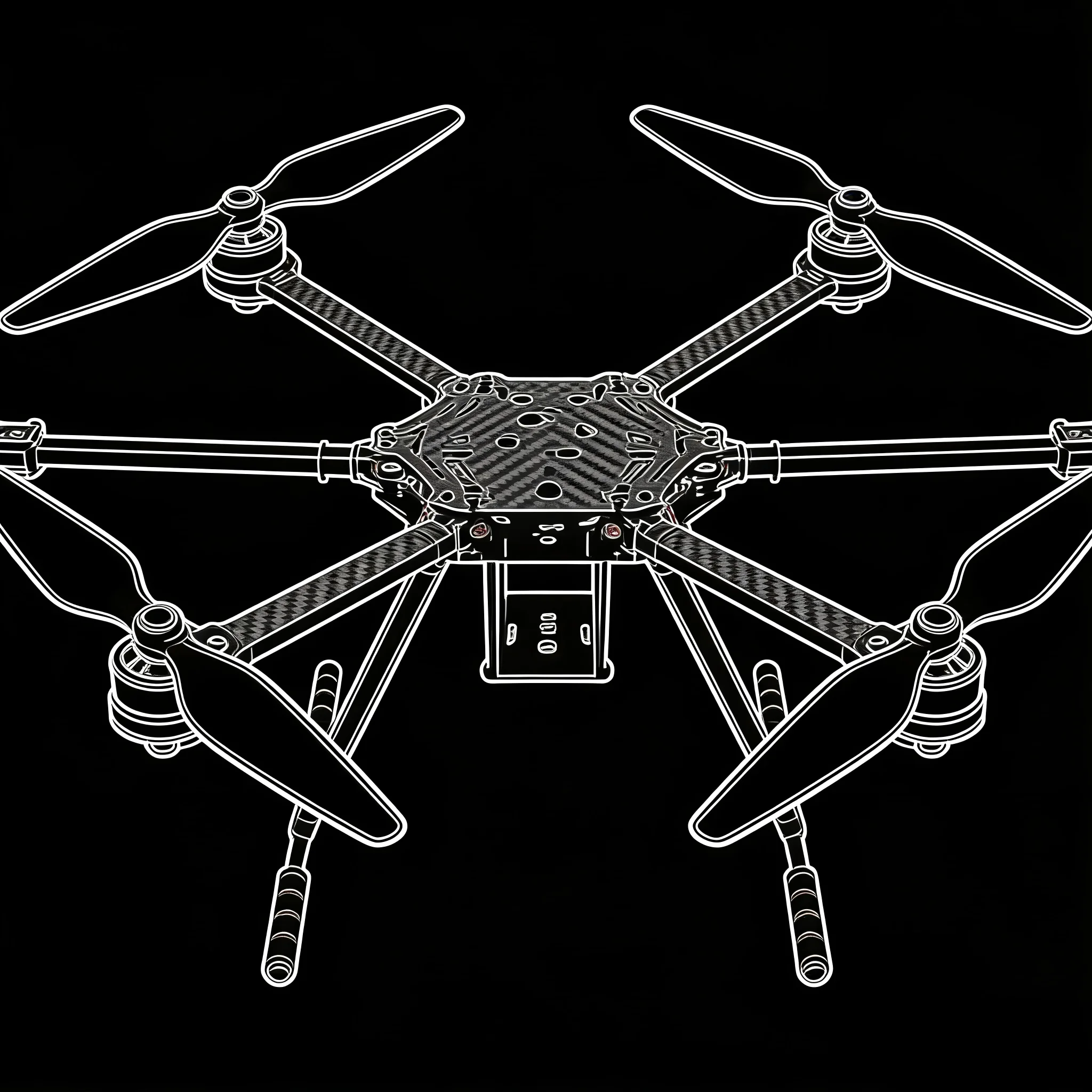 

ZD680 Full Carbon Fiber Hexa-Rotor Foldable Arm Hexacopter Frame Kit 3508 380KV For Pixhawk 2.4.8 Radio Landing Gear Ardupilot